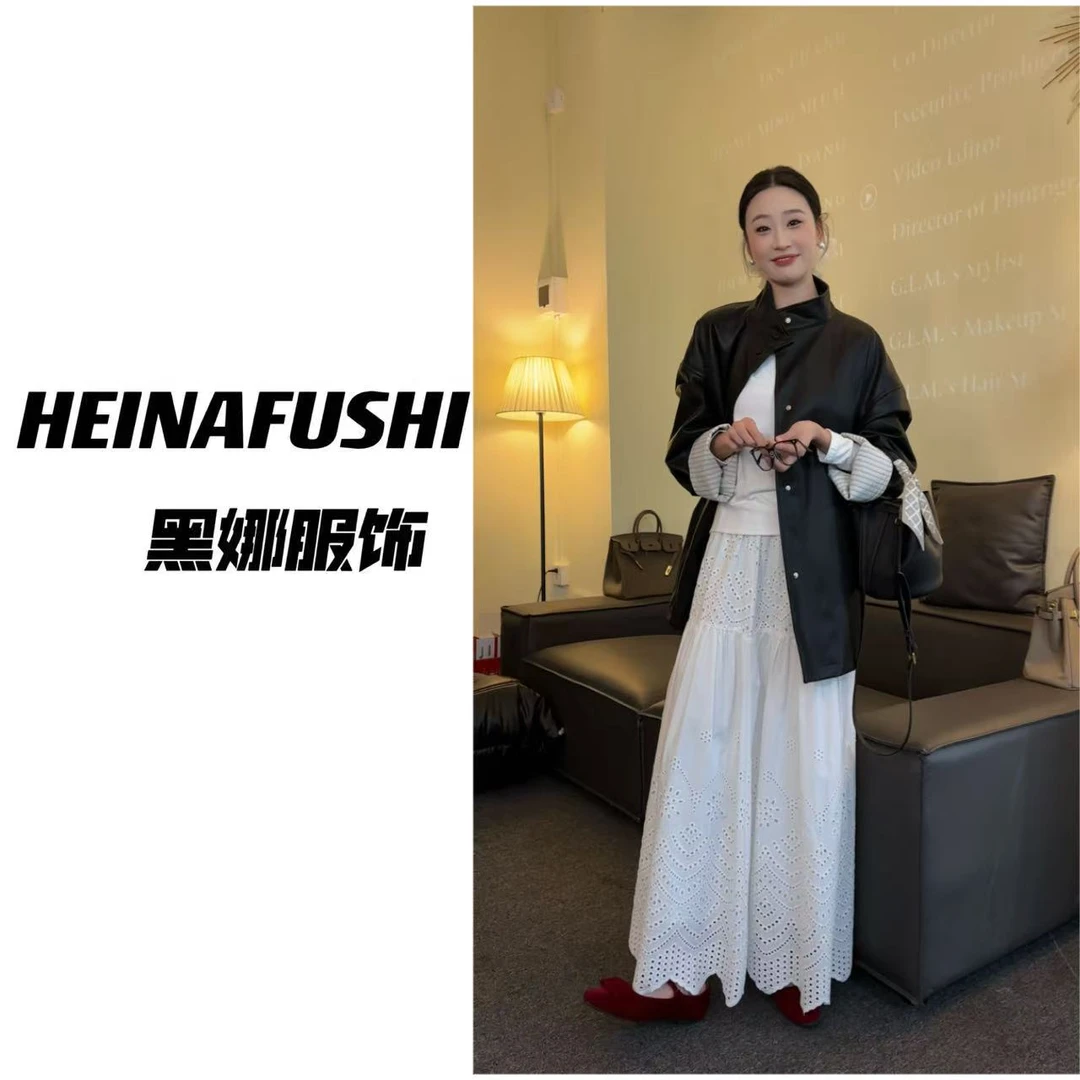 HEINA 【秒杀】复古镂空钩花半裙25060