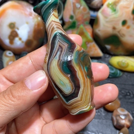 石英质玉珠宝半成品未镶嵌用****5