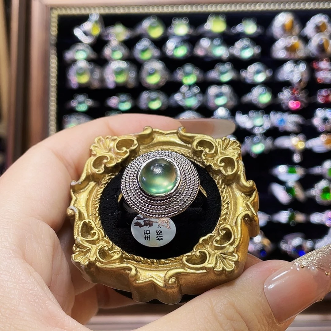 925银葡萄亮银戒指