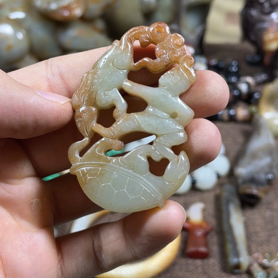 和田玉未镶嵌吊坠(不含链)