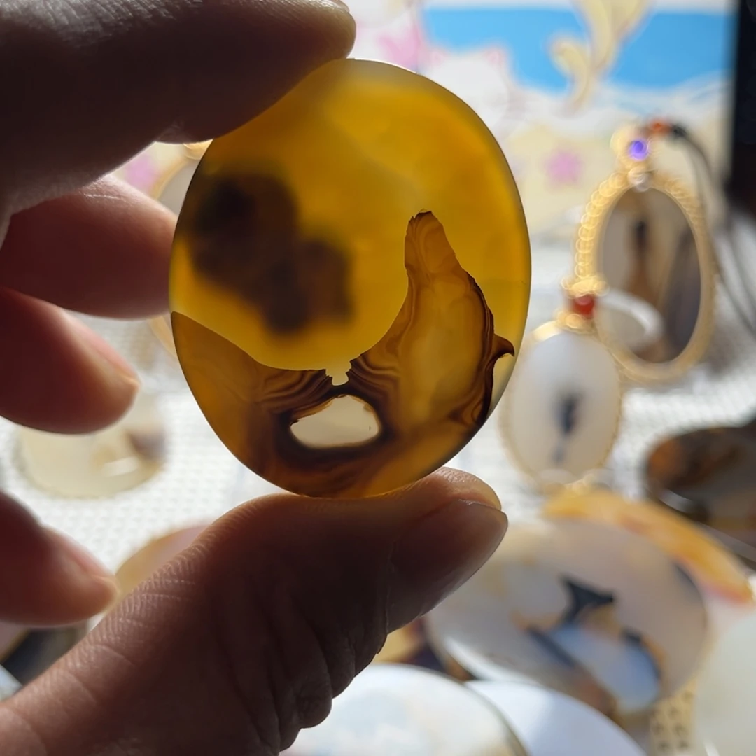 玛瑙/玉髓未镶嵌吊坠(不含链)