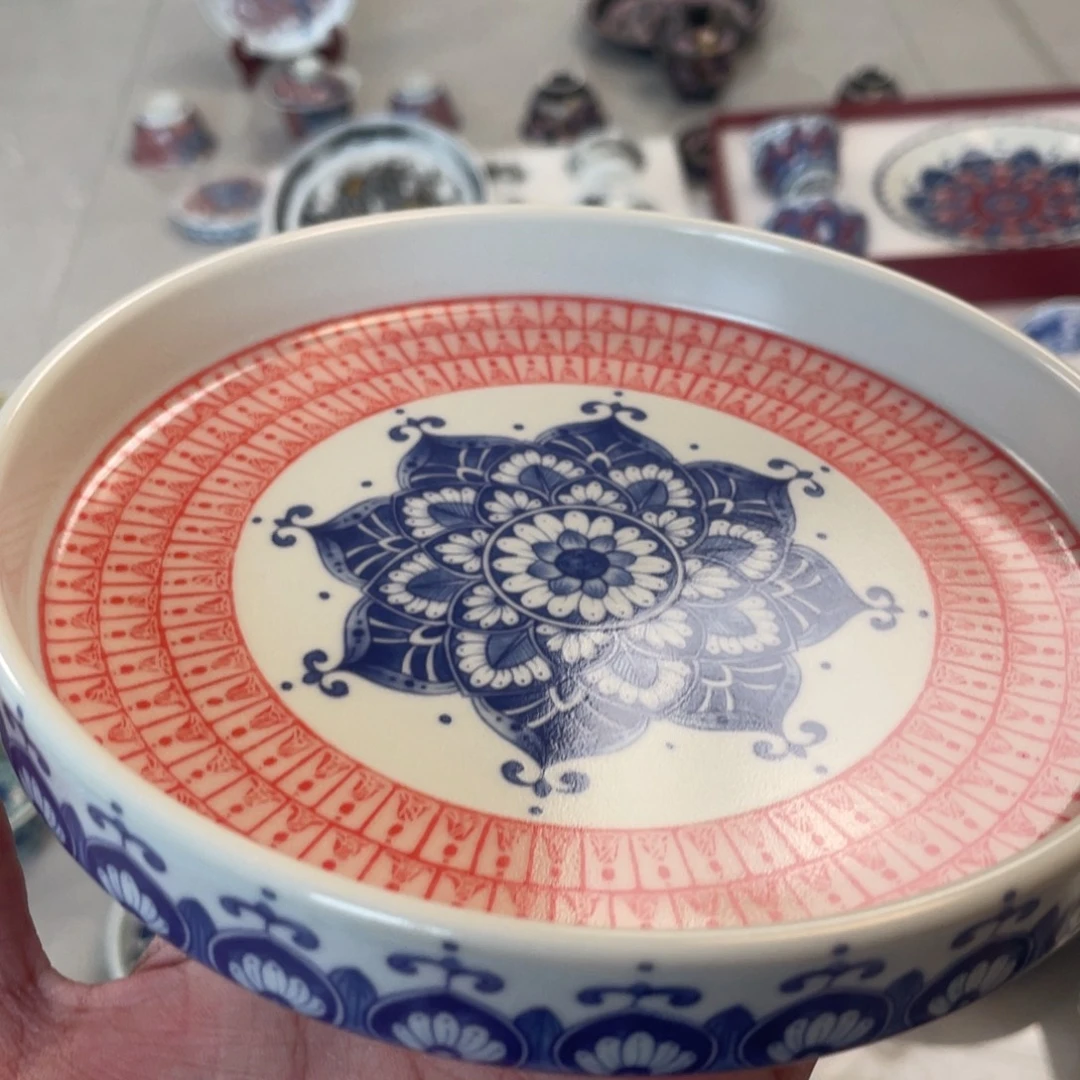 瓷片景德镇千佛塔片大壶承