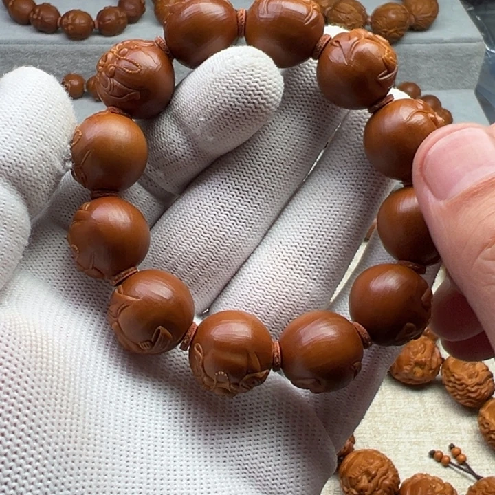 用***0手串橄榄核橄榄核雕工艺制作