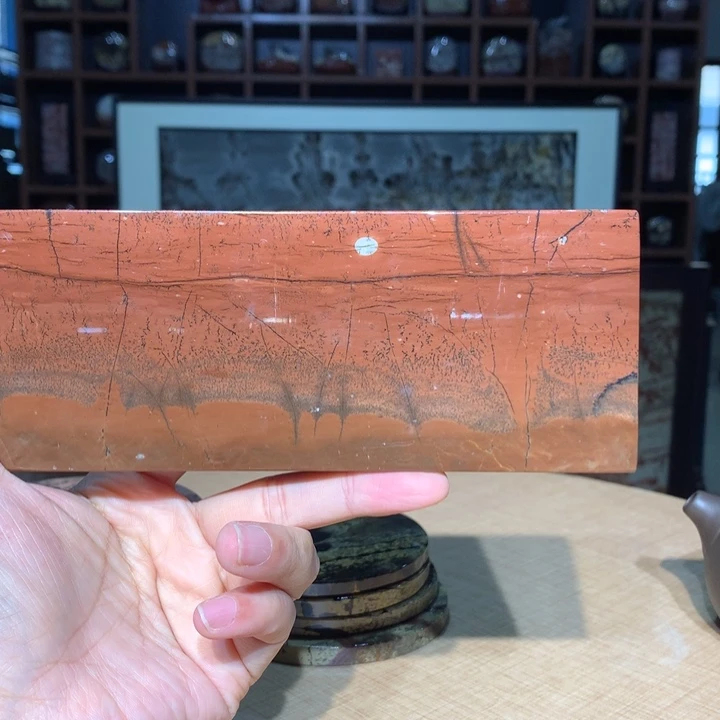 广西国画石摆件，茶杯垫，手把件