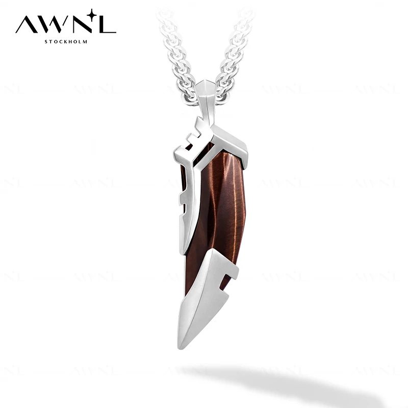 AWNL霖奈守护神虎佑红虎眼石项链男轻奢高级感珠宝高级质感礼物