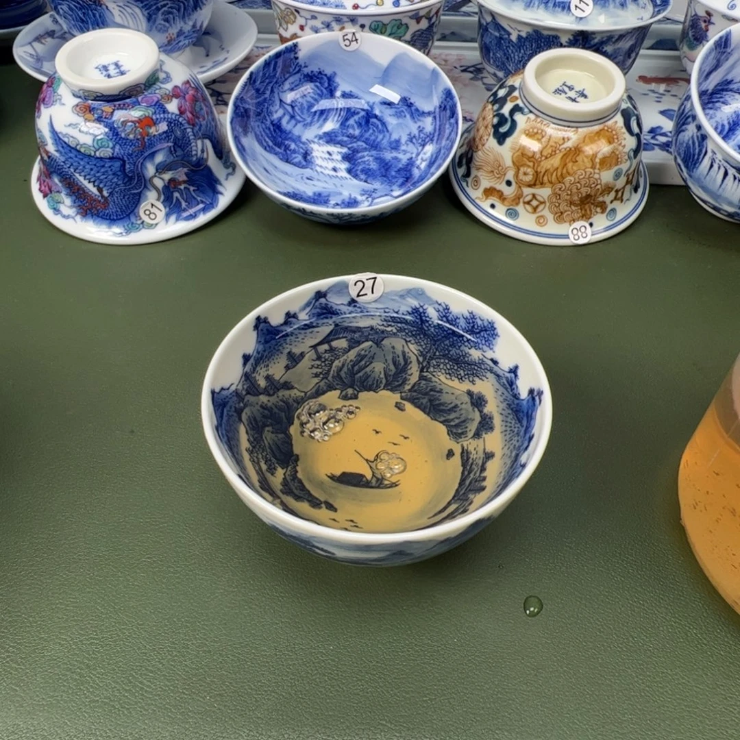 景德镇纯手工纯手绘茶具木木27