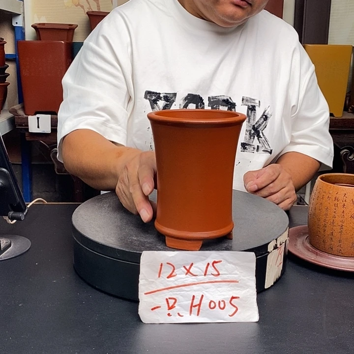 紫砂花盆货号一只H005