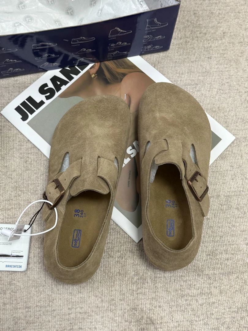 德国出口原单 重工头层厚牛皮勃肯全包男女同款