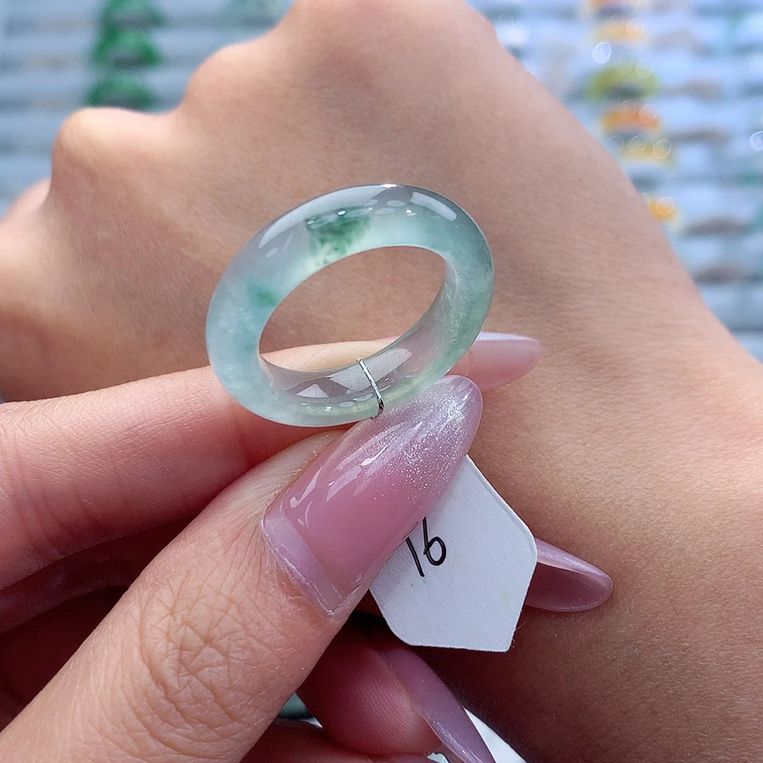 翡翠戒指未镶嵌天然