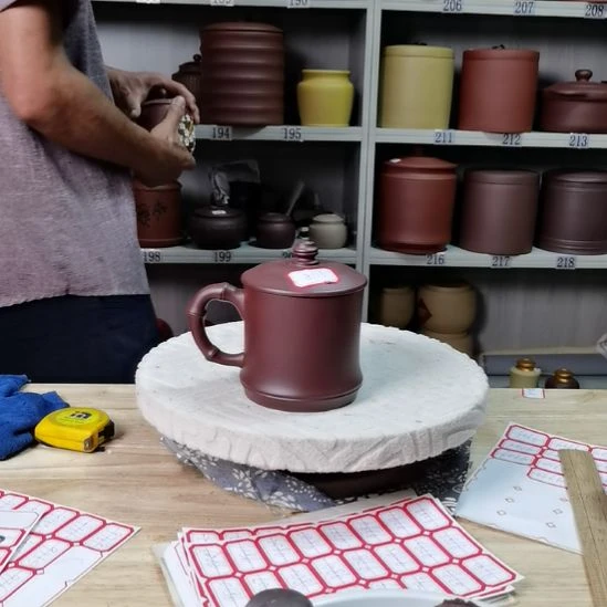 茶杯紫砂正品盖杯竹节8116