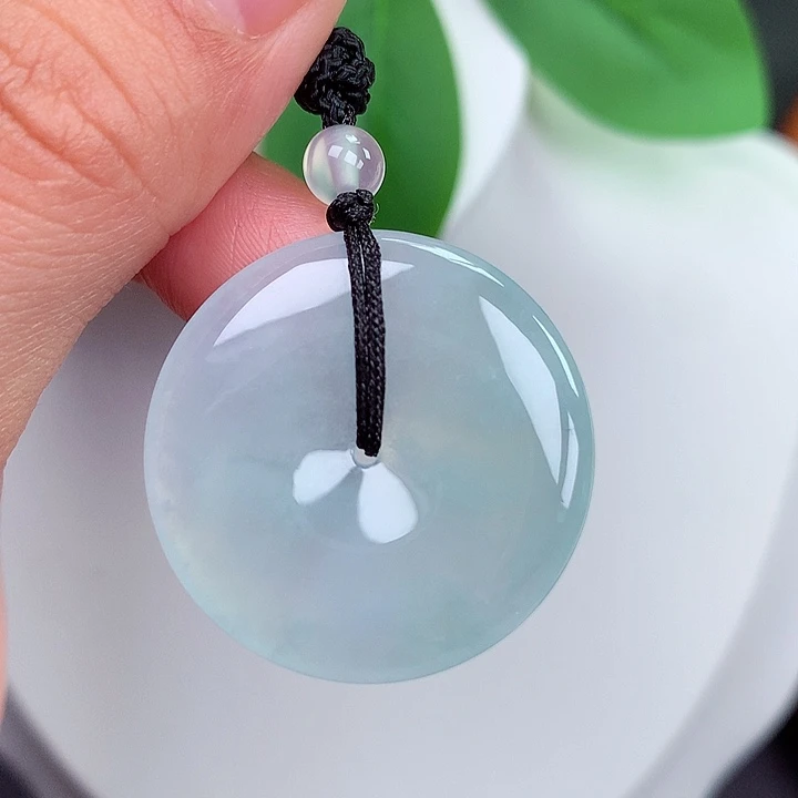 颈饰未镶嵌翡翠平安扣 28.8x4.1mm