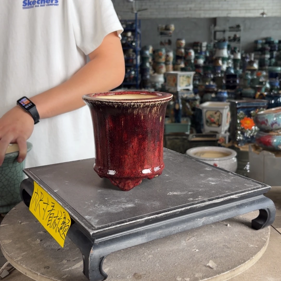 一风堂石湾花盆。内口10*11