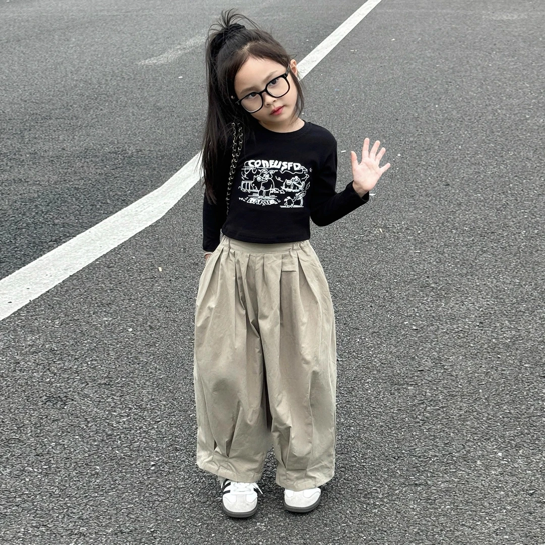 女童甜辣早秋套装独特女宝宝洋气衣服时髦日韩童装儿童两件套服装