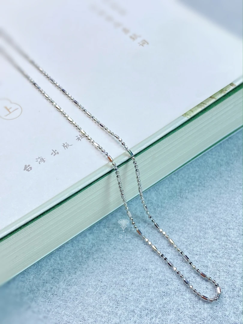 链子925银 【瑜曰】百搭时尚针式点滴链 925银项链 45CM