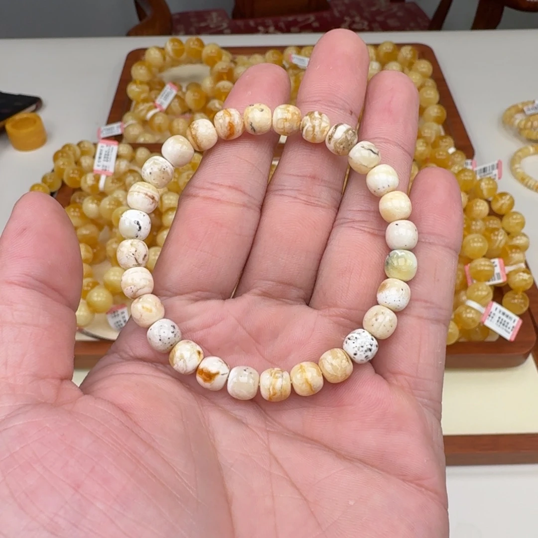 蜜蜡未镶嵌手链蜜蜡手串