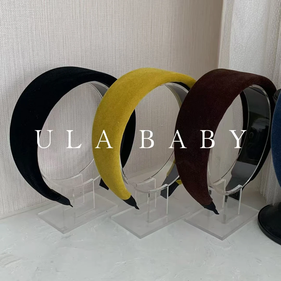 【喜儿ula】9-14-2复古轻奢丝绒宽版高颅顶发箍