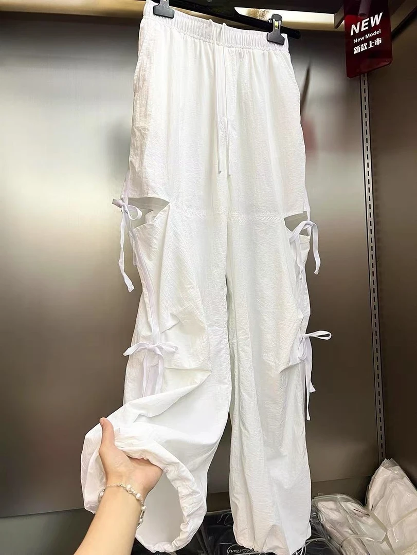 Manmi  欧货侧边破洞伞兵工装裤  8362（K3）