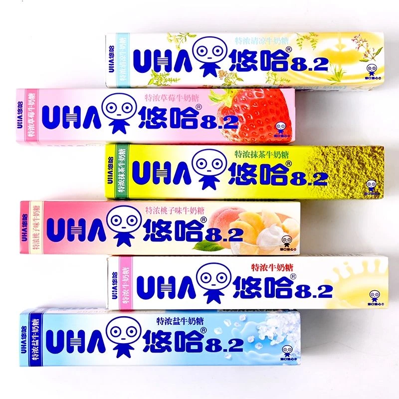 悠哈特浓牛奶糖条糖抹茶草莓味学生儿童小零食送女友礼物