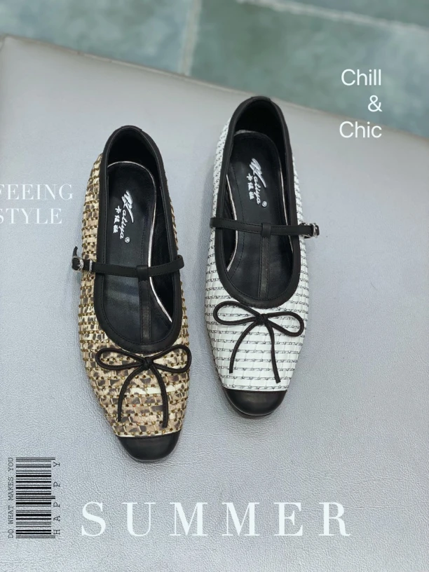 时尚简约百搭里外全皮夏季女鞋