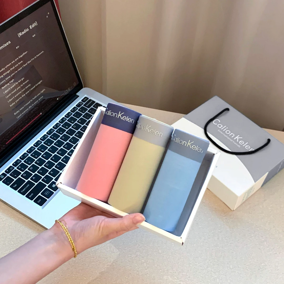 Calionkelen60支桑蚕丝莫代尔10A抑菌裤亲肤透气裸感无痕男士内裤