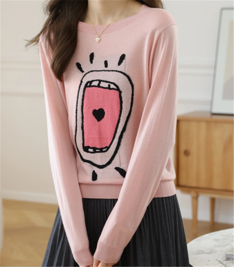 柔软透气羊毛针织时尚舒适女装厚款保暖毛衣