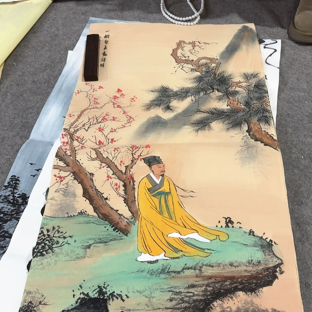 国画国画作品画心一张