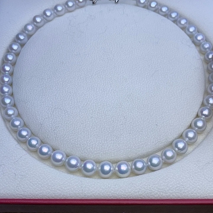 未镶嵌淡水珍珠项链9-9.5m青冷光