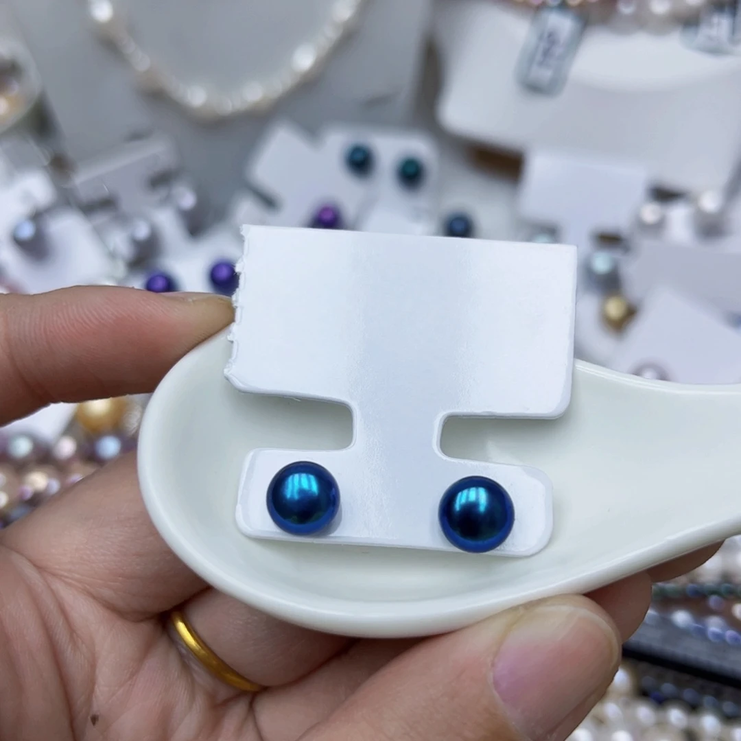 淡水珍珠耳饰银S925镶嵌