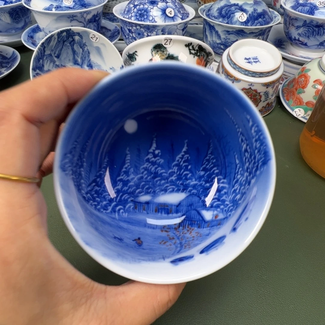 陶瓷景德镇纯手工纯手绘茶具木木29