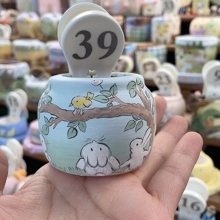 39……手工手绘花盆