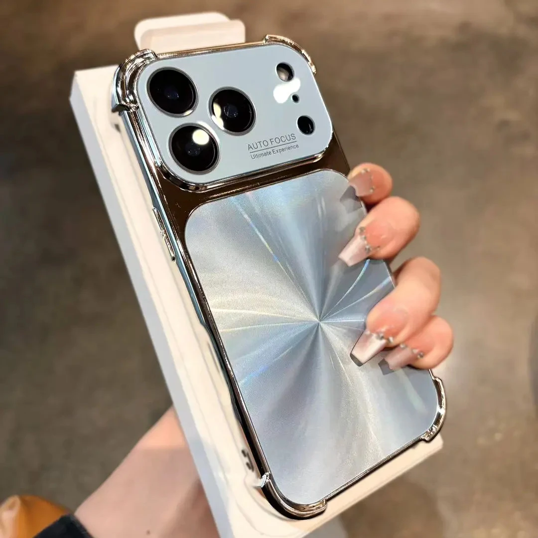 四角气囊适用苹果17promax手机壳高级感极光iphone16Pro镜头全包