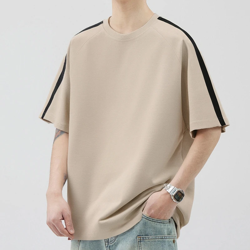 夏季新款T恤男宽松百搭半袖打底衫圆领薄款男士短袖潮牌休闲上衣