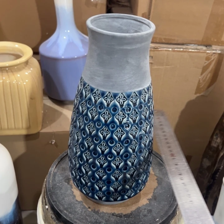 陶瓷花瓶摆件外贸出口（微瑕）高27口7公分