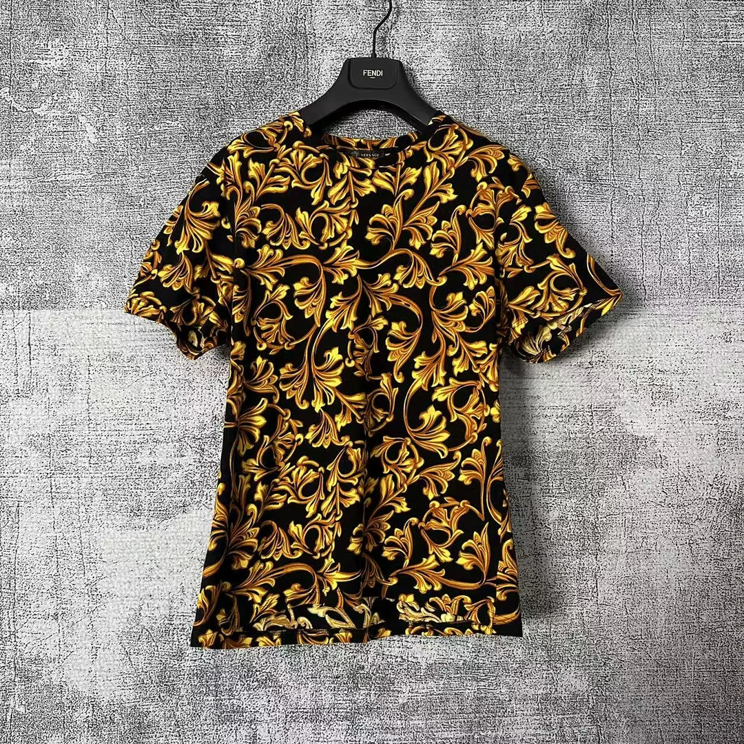 99新 VERSACE/范思哲 巴洛花满印短袖/48码/0020