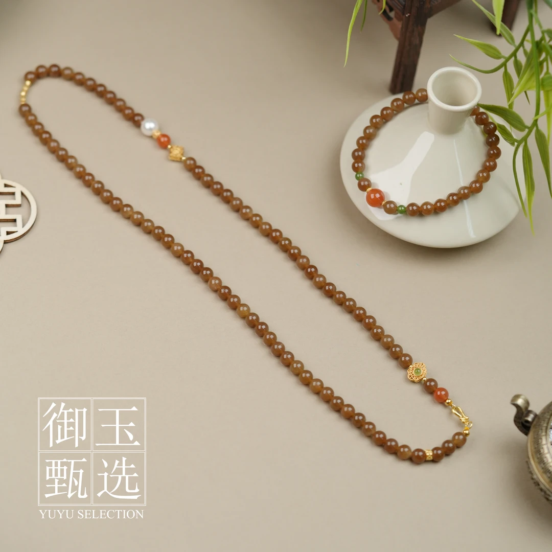 【岁锦】和田玉糖料古风设计款珠串，手串套装