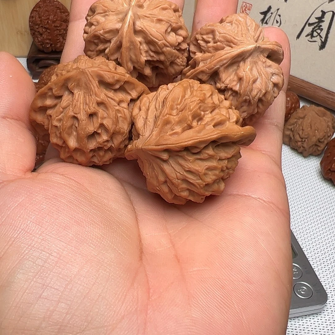 千***秋把件文玩核桃玉柱 公子帽