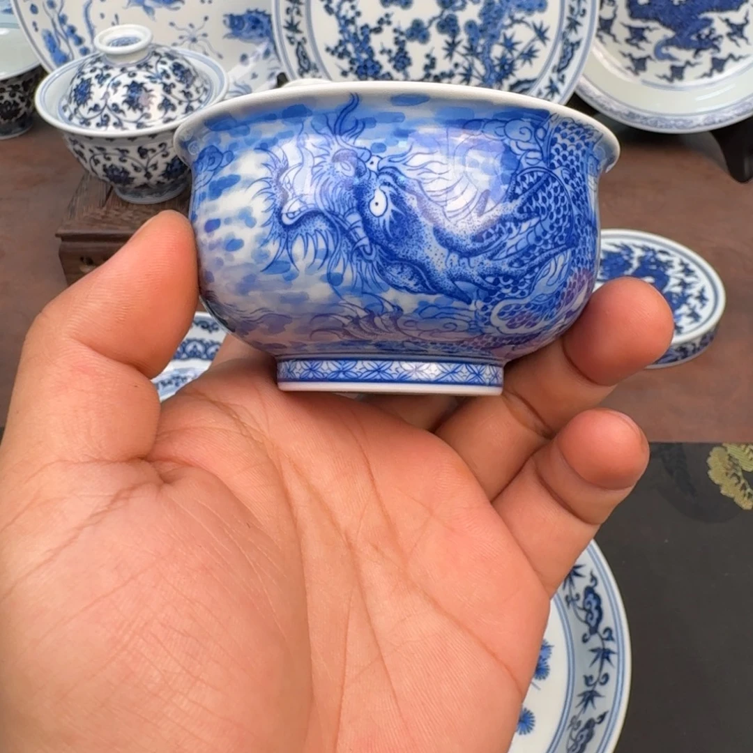 摆件龙纹卢氏杯手绘
