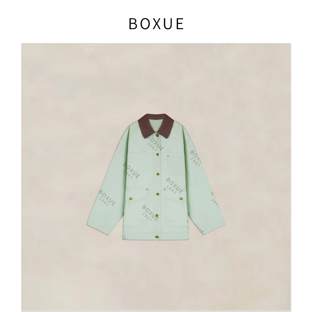 BOXUE‘’豚草绿‘’2025春季新款高级感外套 大衣#250211W174