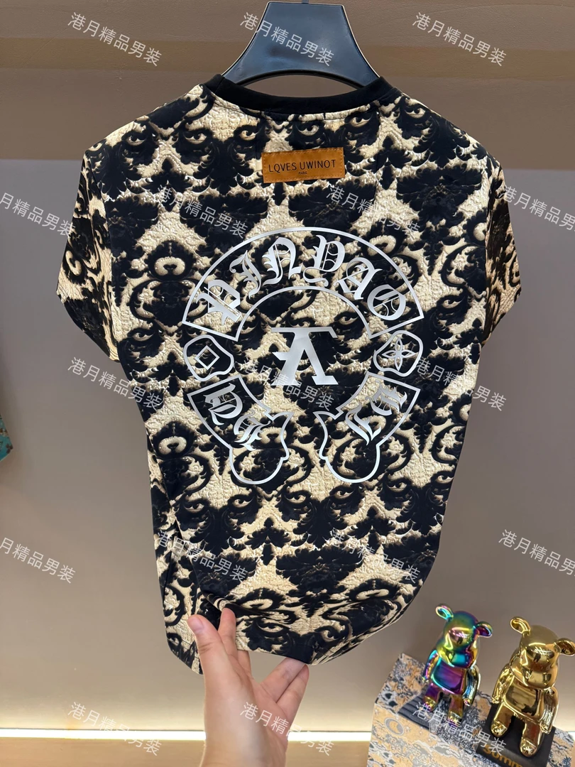 男士夏季新款轻奢休闲百搭修身时尚半袖K366