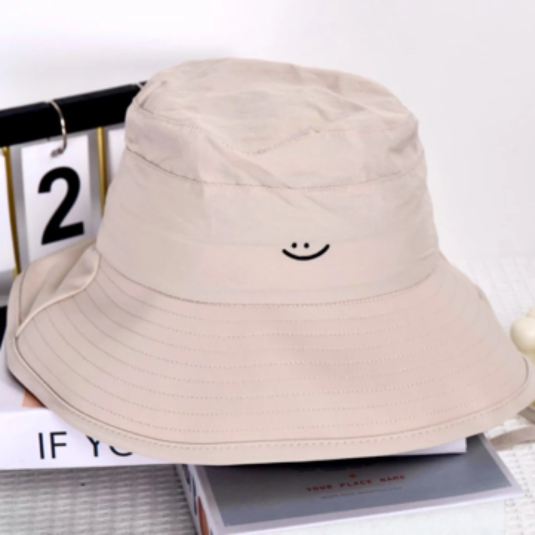 休闲风小头围大童青少年渔夫帽宽檐透气春夏日韩风帽子百搭时尚