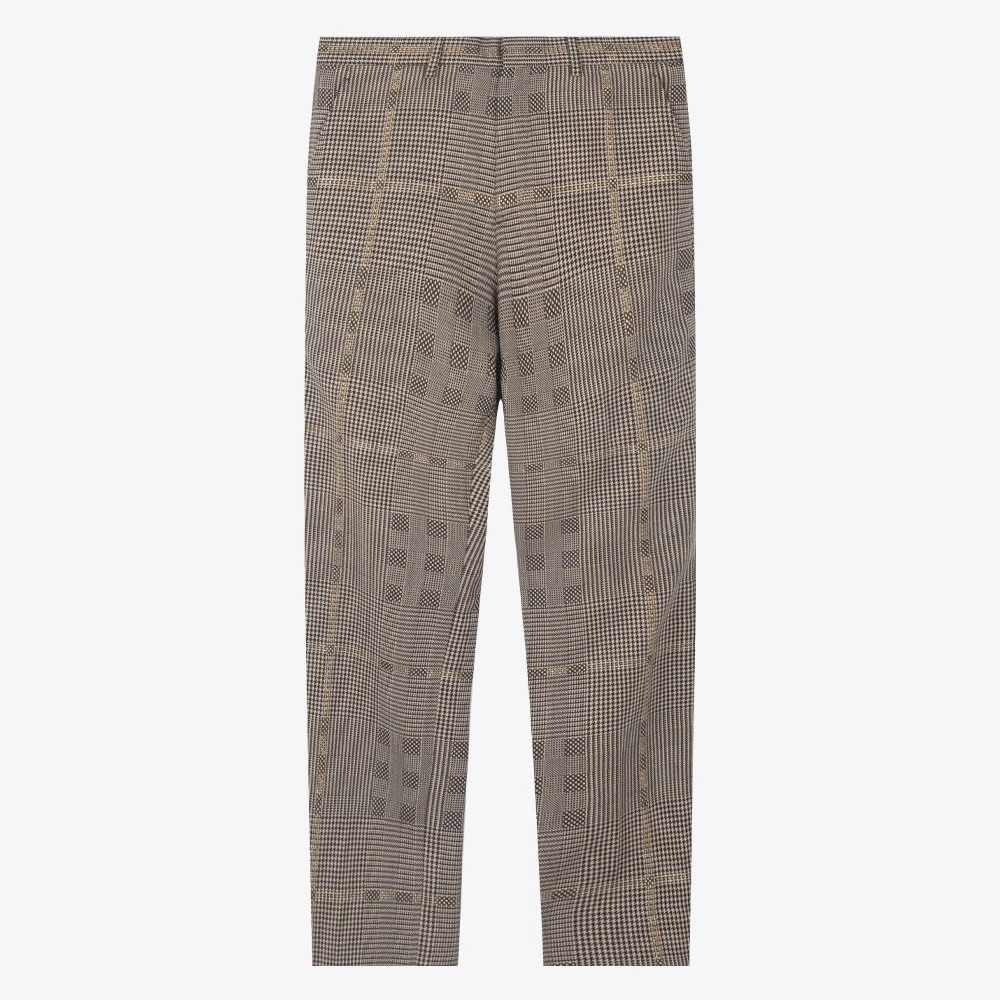 BURBERRY博柏利春秋新品绵羊毛格纹口袋直筒男长裤休闲裤4565592