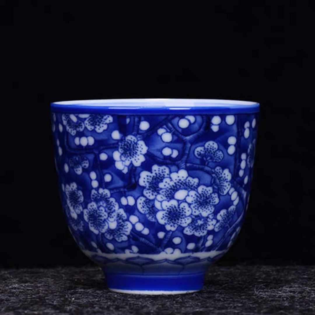 京隆堂青花冰梅主人杯品茗杯小容量茶杯水杯