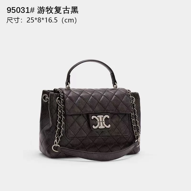 【工厂直销】ZT-95031-游牧复古黑轻奢女包