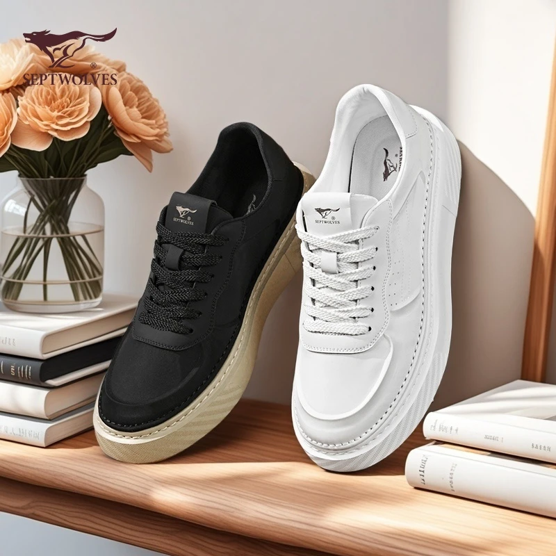 七匹狼男士时尚布鞋休闲百搭透气男鞋厚底帆布鞋潮流休闲潮鞋9977