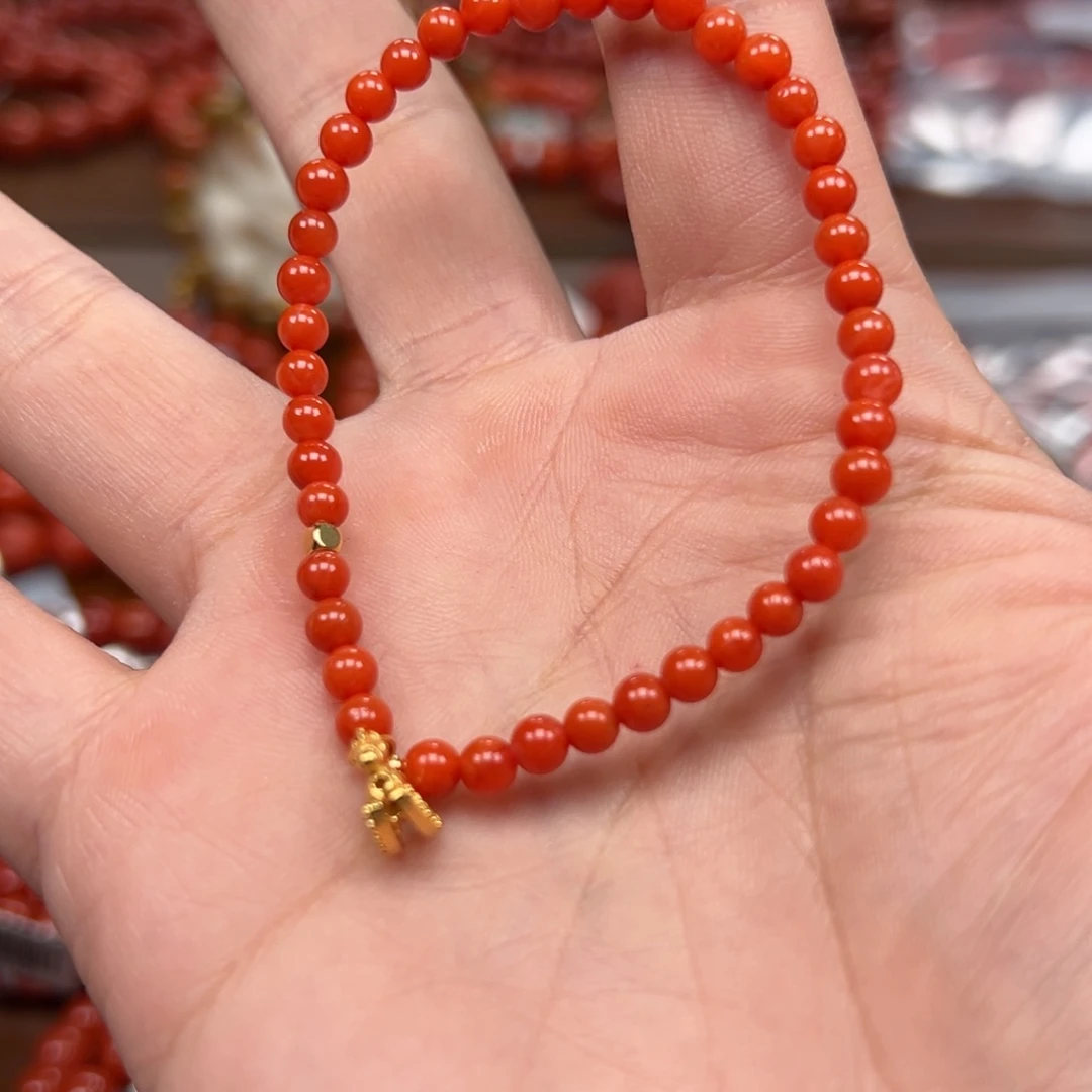 南红玛瑙未镶嵌手链