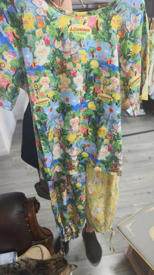 AB奶油T   女款人造棉棉绸大版T恤宽松上衣