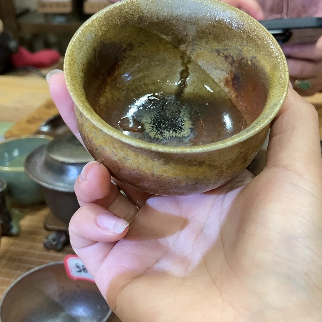 柴烧主人杯通红柴烧