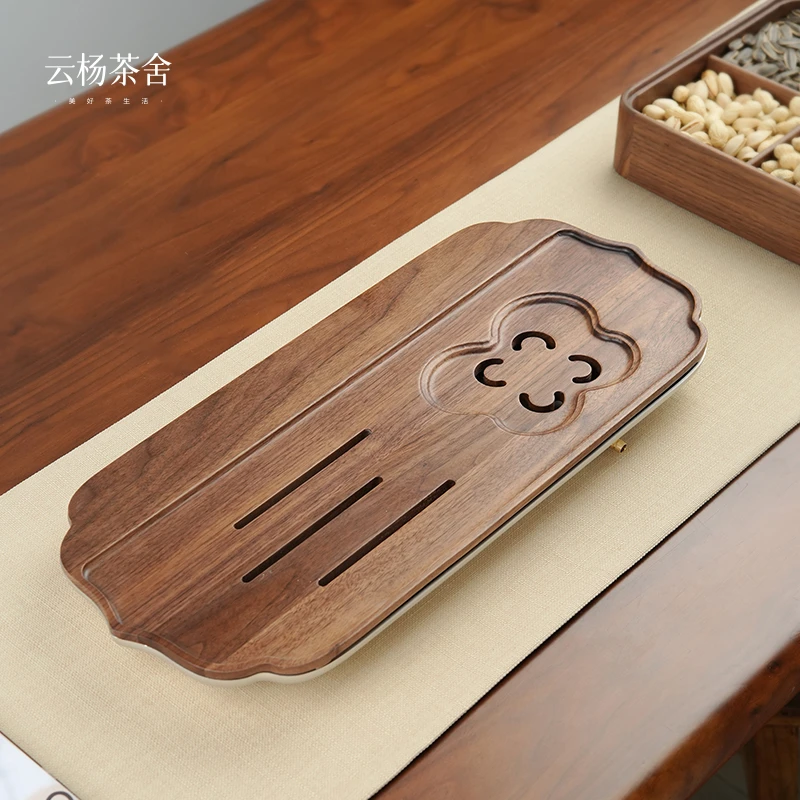 【储排一体大茶盘】北美黑胡桃无忧茶盘 家用多人饮茶 约50-18-4cm