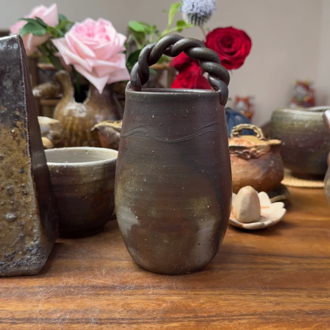 y***h永末隆平备前烧花器福利一口价