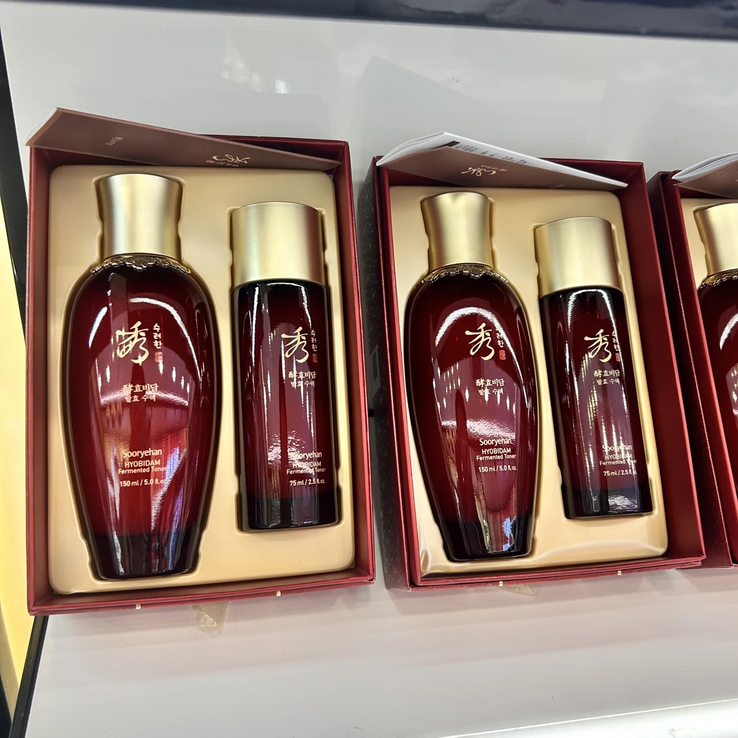 秀雅韩酵滋养沁肤水企划礼盒225ml2盒保湿抗皱补水滋养紧致抚纹嘭弹